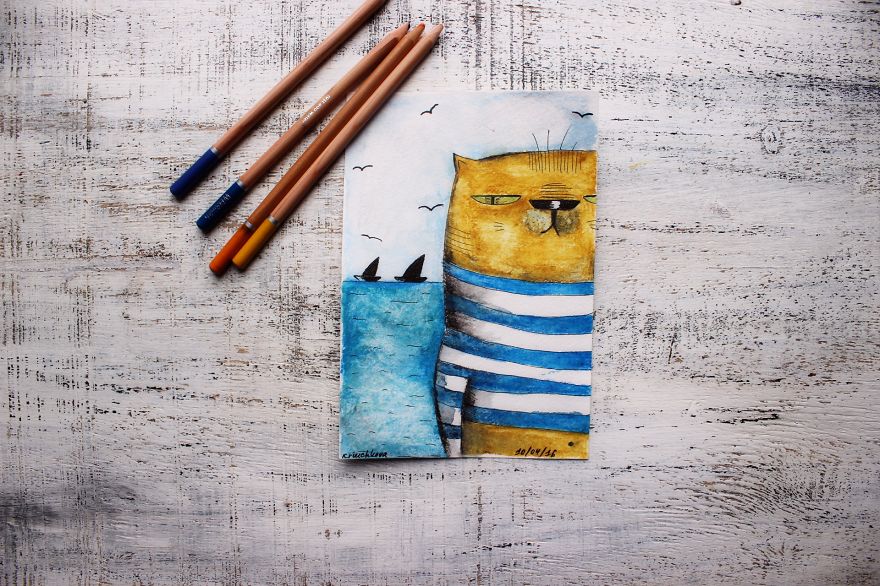 I Passed 76 Out 0f 365 Days Of Everyday Watercolor Drawings