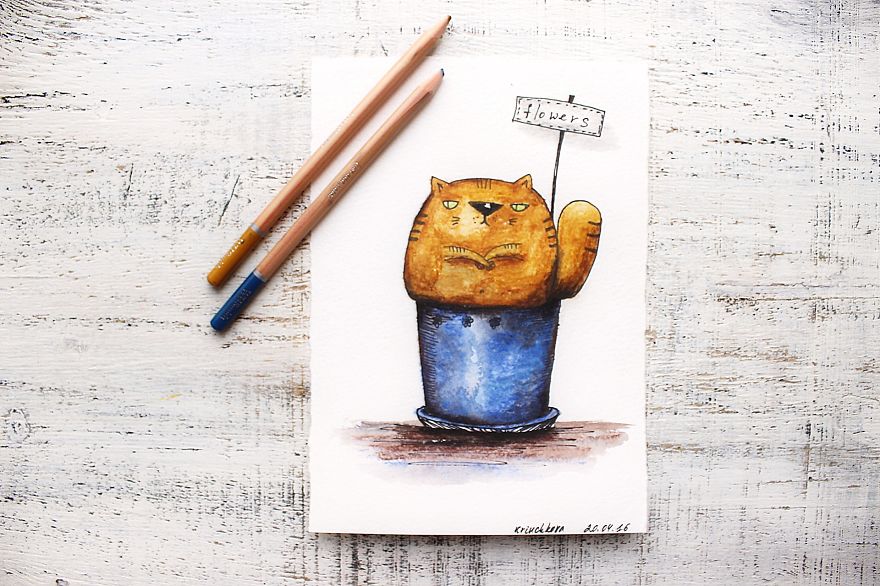 I Passed 76 Out 0f 365 Days Of Everyday Watercolor Drawings