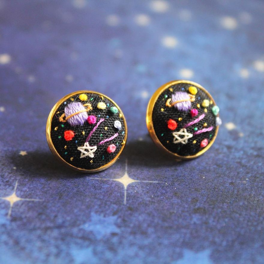 Mini Space Earrings