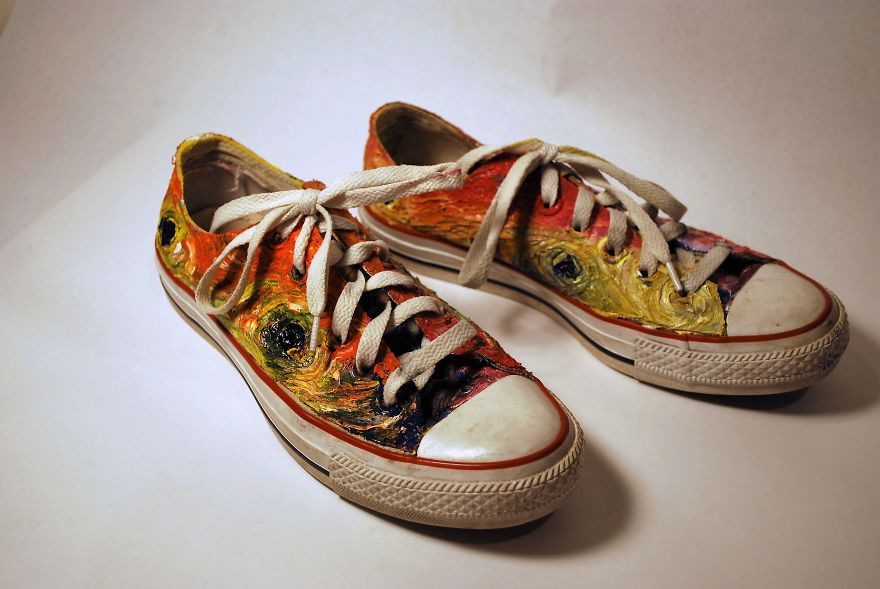 I Turned Ordinary Shoes Into Wearable Art I Turned Ordinary Shoes Into Wearable Art