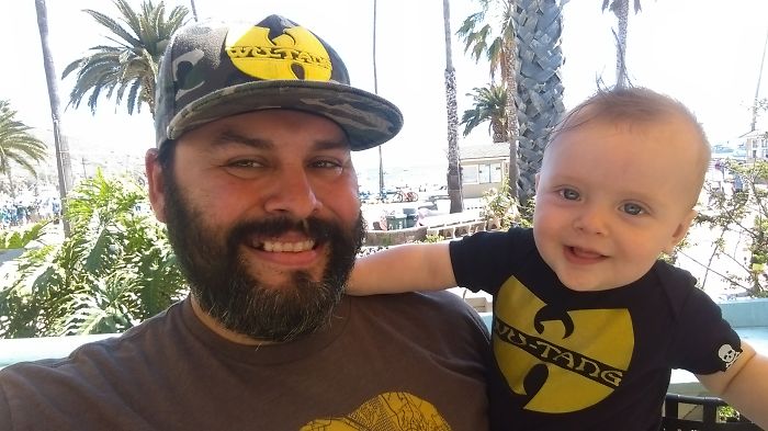 Father And Son Repin Daddy's Favorite Hip Hop Group.