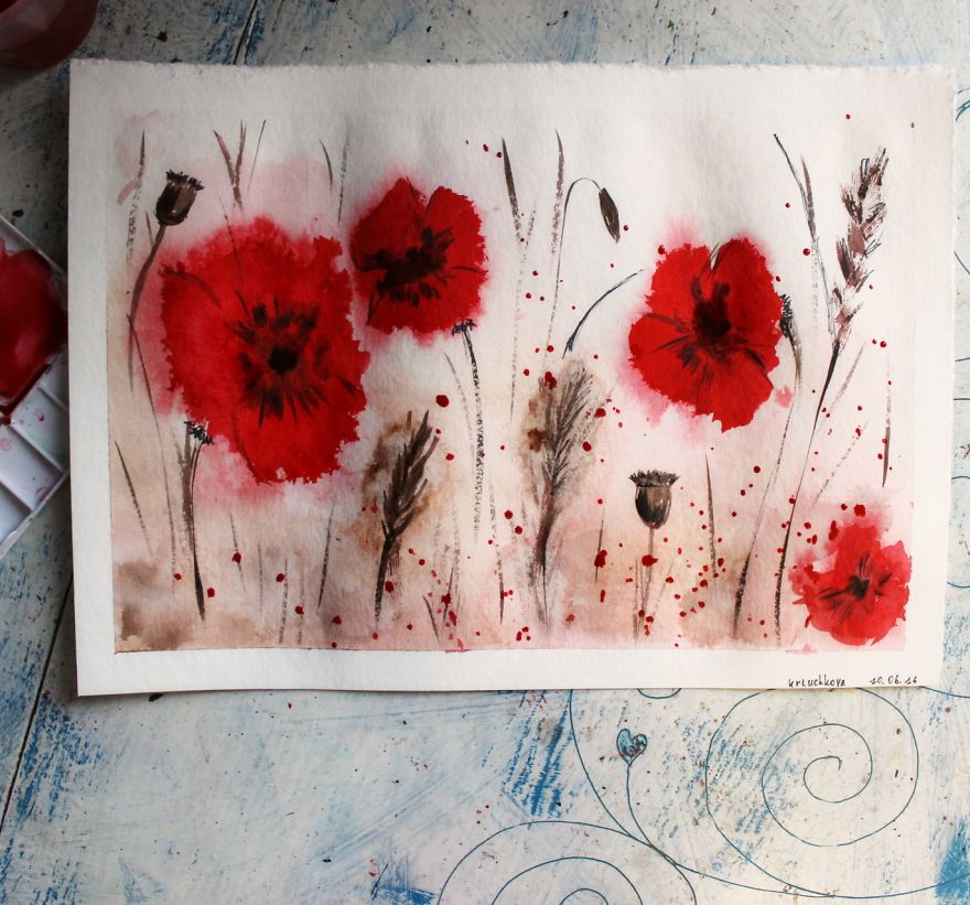 I Passed 76 Out 0f 365 Days Of Everyday Watercolor Drawings