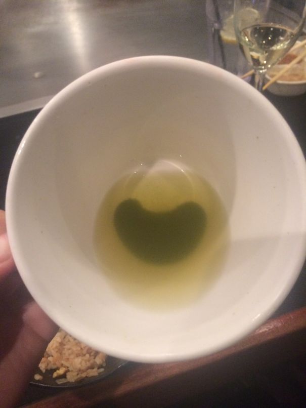 Green Tea Heart-shaped Residue