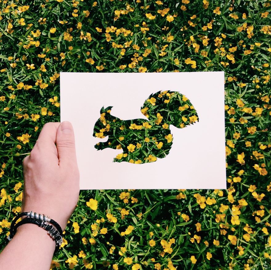 I Use Nature To Color Animal Paper Silhouettes (Part 2)