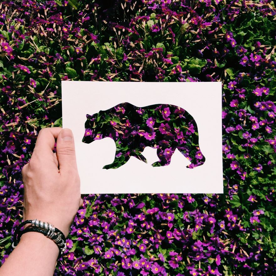 I Use Nature To Color Animal Paper Silhouettes (Part 2)