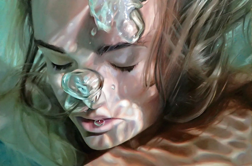 Realistic Underwater Paintings Inspired By My Memories Of Water