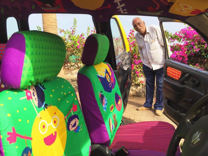 This 75-Year-Old Taxi Driver Helps People In Emergencies, So We Decided To Give His Cab The Design Treatment