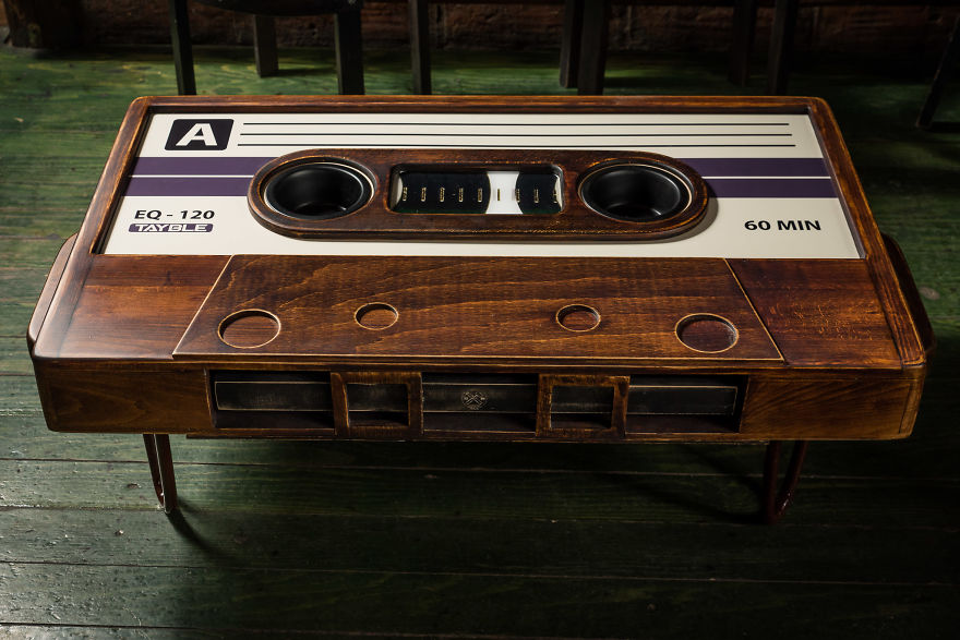 My Friend Made This Awesome Cassette Tape Coffee Table My Friend Made This Awesome Cassette Tape Coffee Table