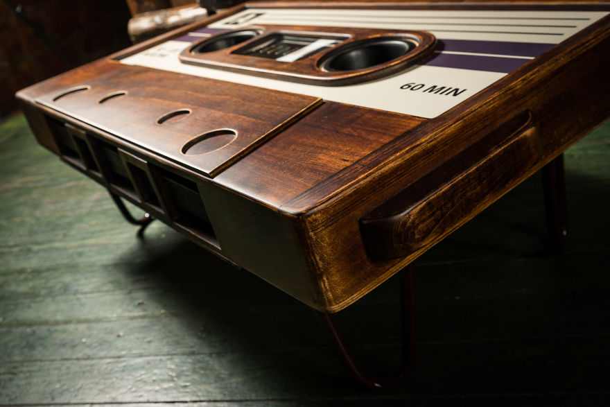 My Friend Made This Awesome Cassette Tape Coffee Table My Friend Made This Awesome Cassette Tape Coffee Table