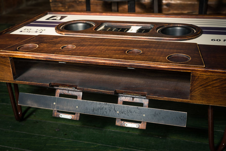 My Friend Made This Awesome Cassette Tape Coffee Table My Friend Made This Awesome Cassette Tape Coffee Table