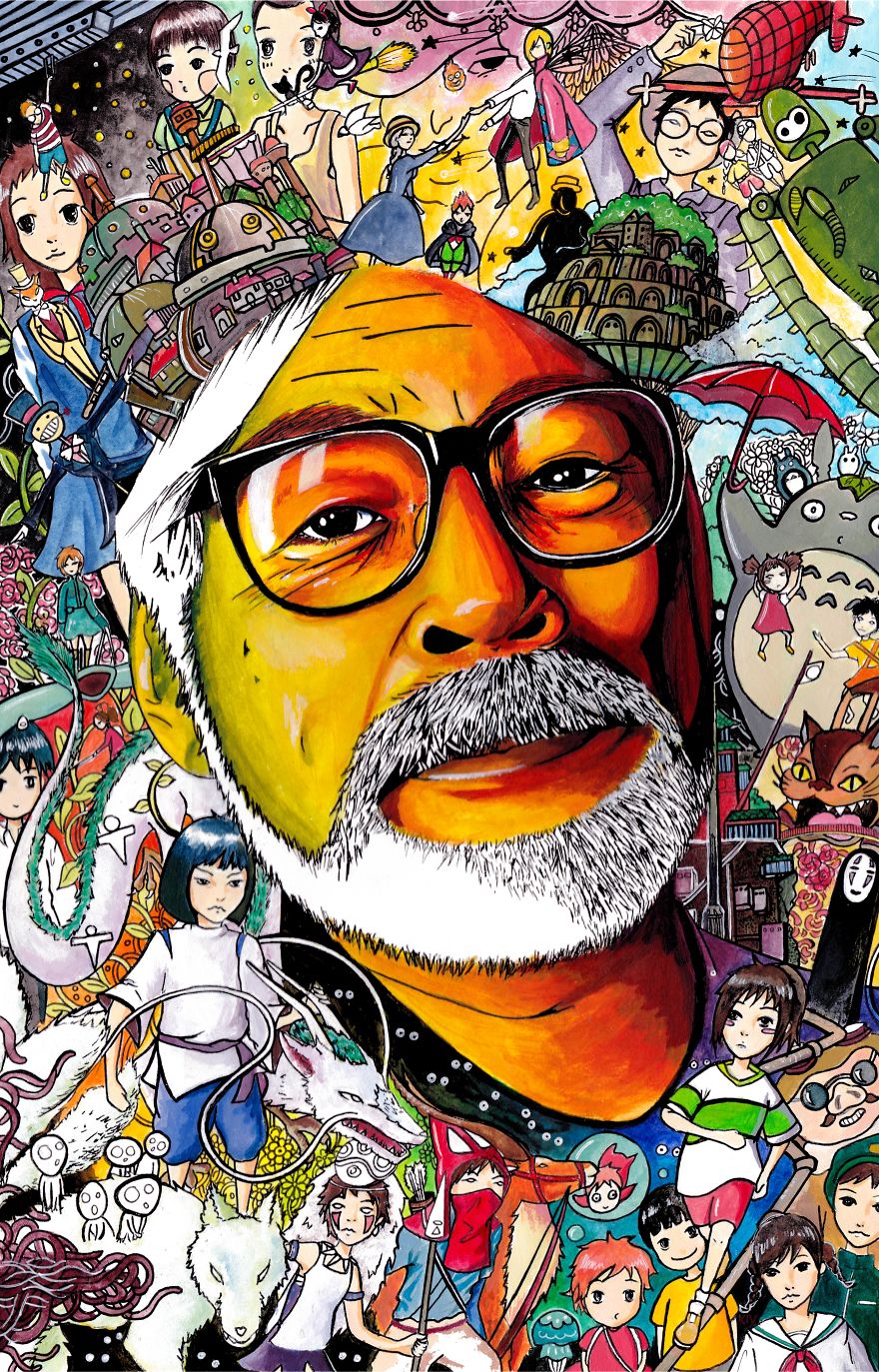 Colorful Studio Ghibli collage featuring iconic characters and themes celebrating the studio's 31st birthday anniversary.