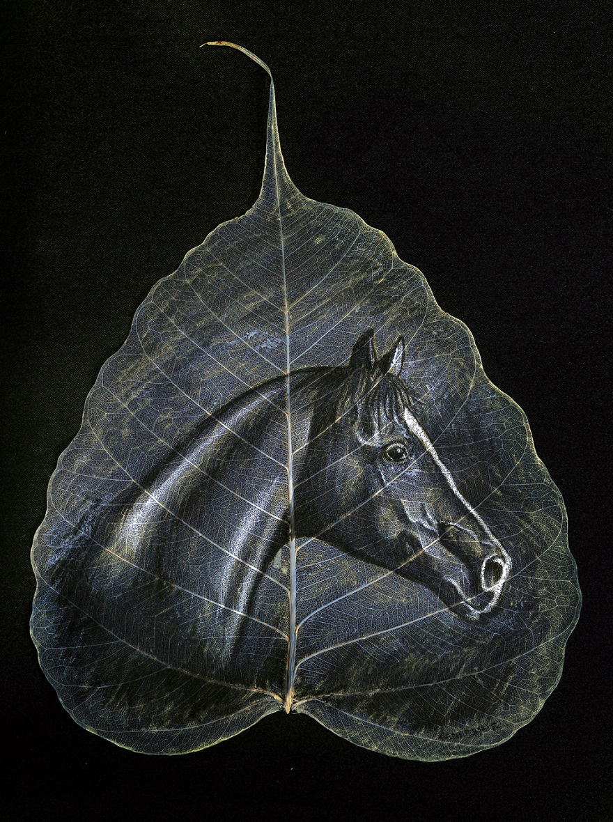 Monalisa On Peepal Leaf