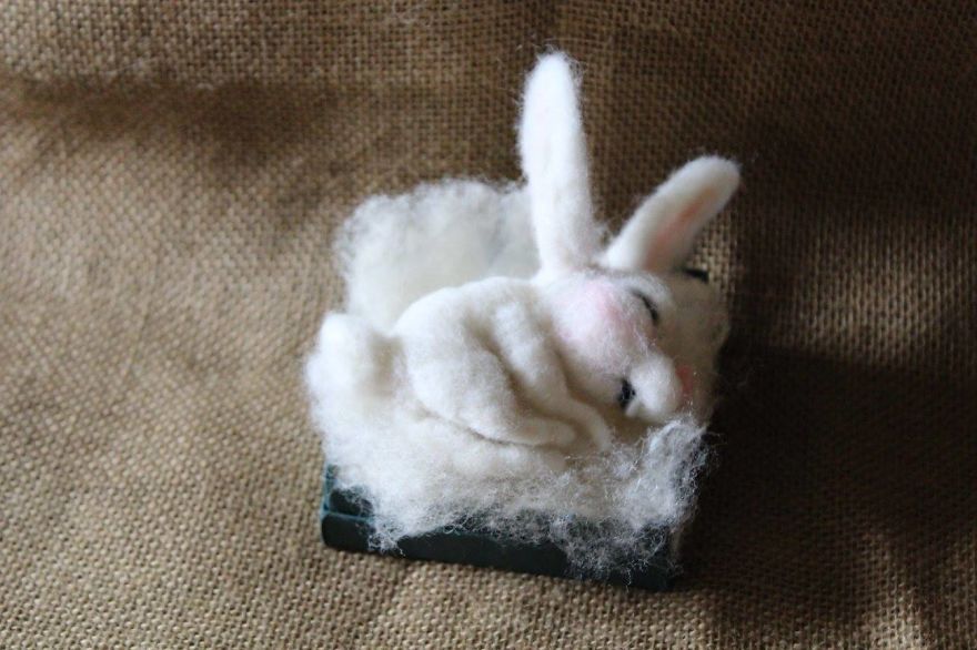 My Hobby Of Needle Felting Animals Lets Me Work While Enjoying Myself