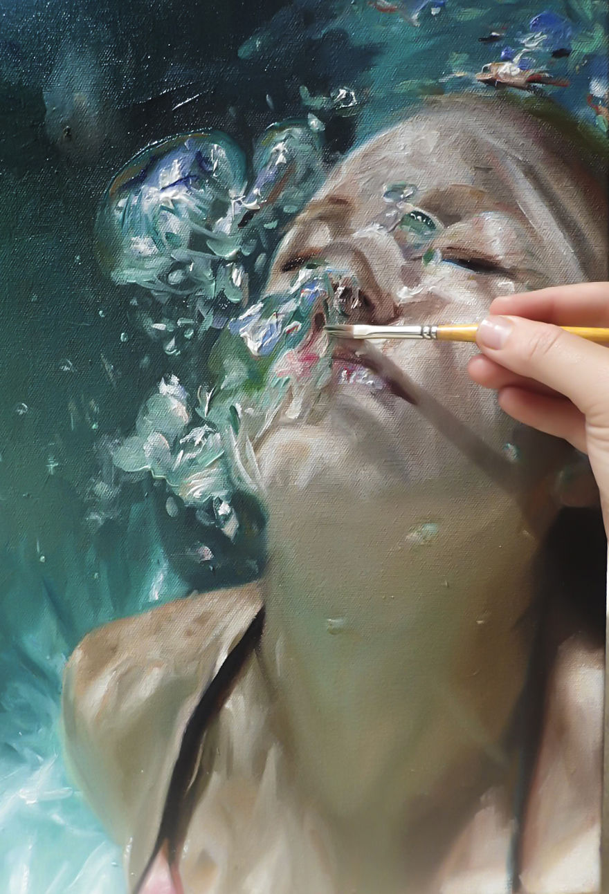 Realistic Underwater Paintings Inspired By My Memories Of Water
