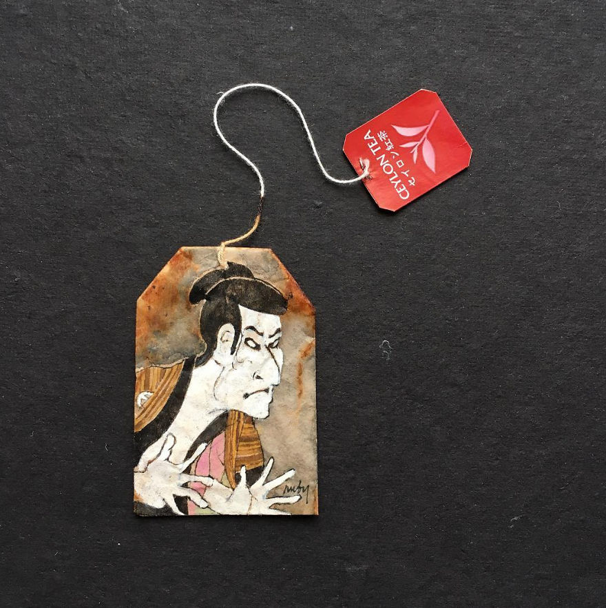 26 Days Of Tea In Japan: I Paint On Used Tea Bags