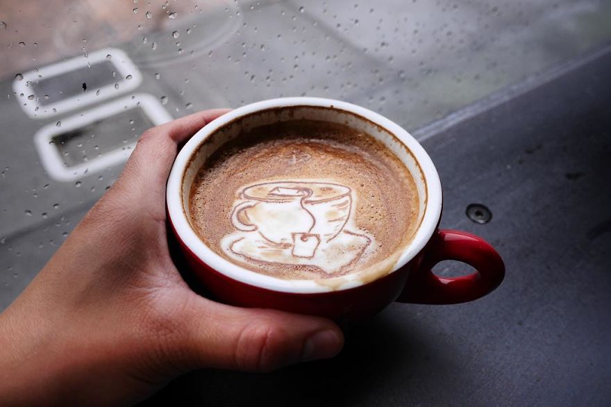 My Friend Convinced Me To Try Latte Art, Here's The Result