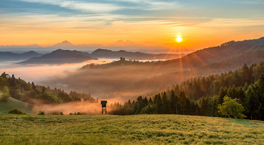 I Photographed Saint Thomas Church Above Praprotno Village Before Sunrise I Photographed Saint Thomas Church Above Praprotno Village Before Sunrise