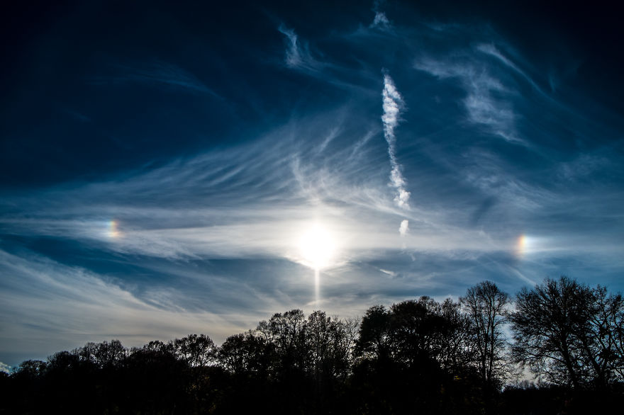 We Recreate Beautiful Atmospheric Ice Halos Using Spinning Glass Crystals