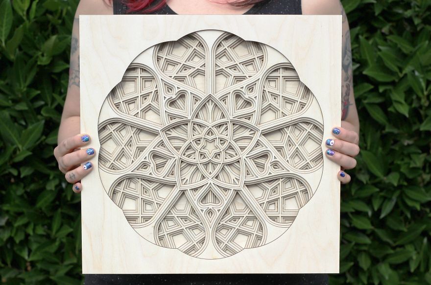 We Stack Layers Of Laser Cut Wood To Make Intricate Mandalas We Stack Layers Of Laser Cut Wood To Make Intricate Mandalas