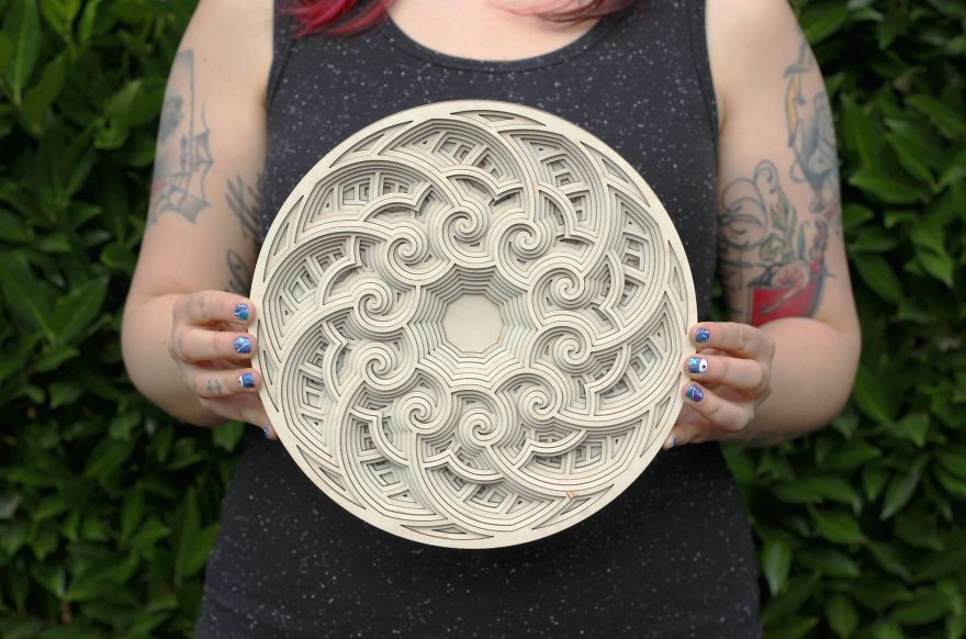 We Stack Layers Of Laser Cut Wood To Make Intricate Mandalas We Stack Layers Of Laser Cut Wood To Make Intricate Mandalas