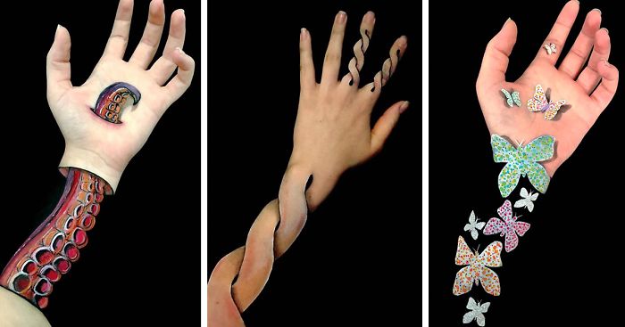 I Turn My Arms Into Optical Illusions