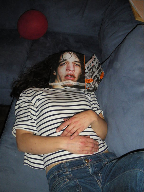 Sister Fell Asleep While Reading A Magazine