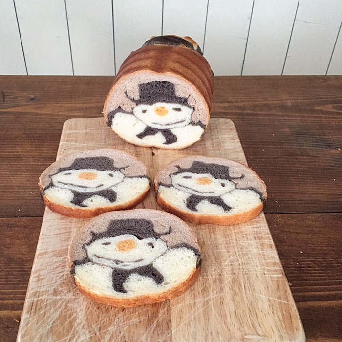 Illustrations Inside Loaves Of Bread