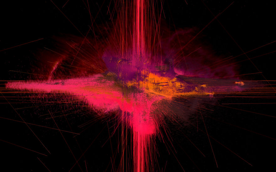 I Turn Particle Simulations Into Digital Art Using A Synthesizer