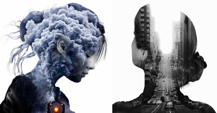Double Exposure Portraits Where I Merge Two Worlds Into One