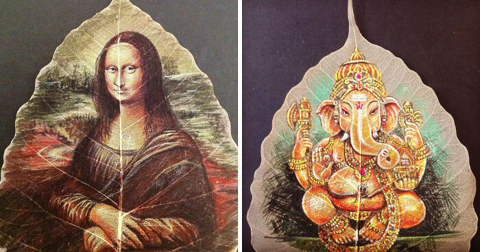 I Paint On Peepal Leaves To Keep The Ancient Art Alive