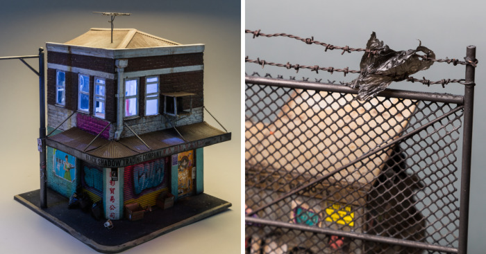 I Create Miniature Urban Landscapes Out Of Cardboard And Wood