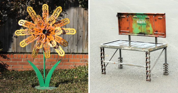 I Create Sculptures From Recycled Materials