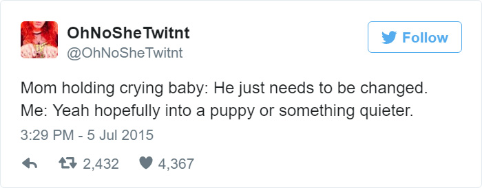Funny Tweet About Babies