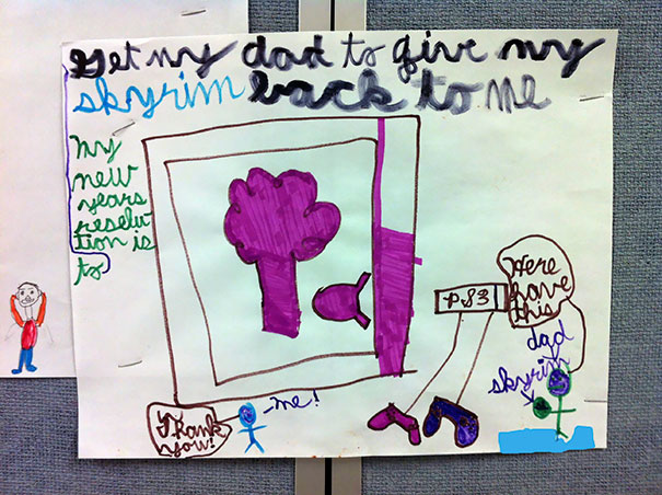 This Child's Only New Years Wish. Found At A School I Do It Work In
