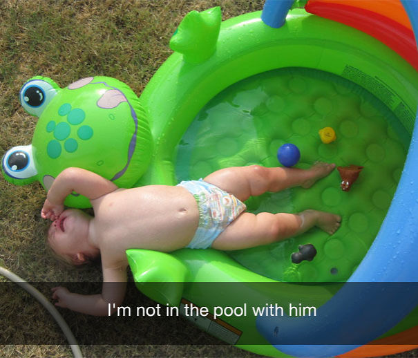 I'm not in the pool with him