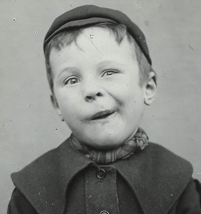 Kid Pulling A Funny Face