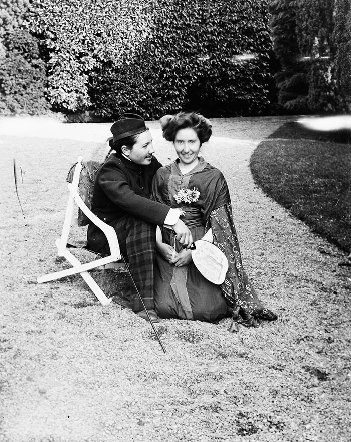 A Young Couple A Photographed In Fancy Dress, 1880-1900