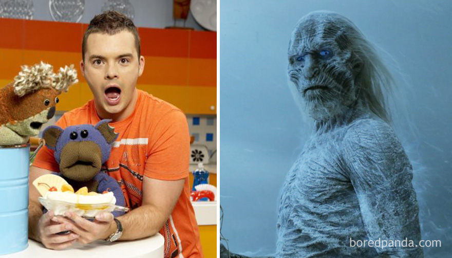 Ross Mullan As Puppeteer (In 2007's Bear Behaving Badly) And As White Walker (In GoT)