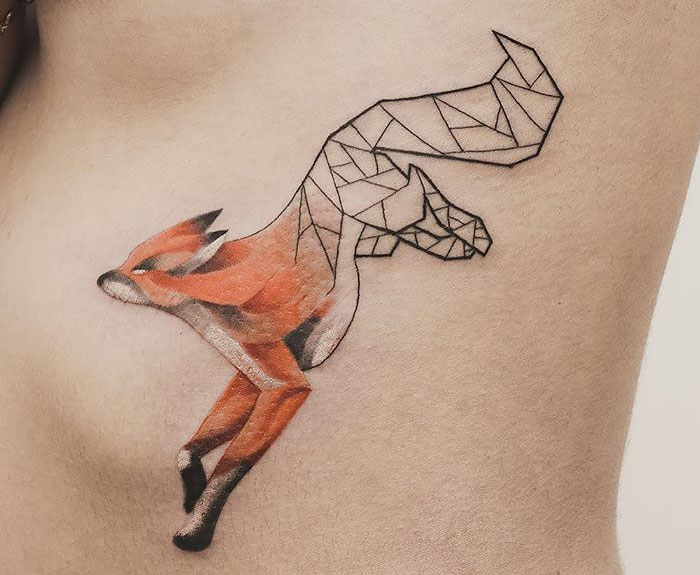 Geometrical Tattoos By Jasper Andres Beautifully Fuse Geometry With Nature