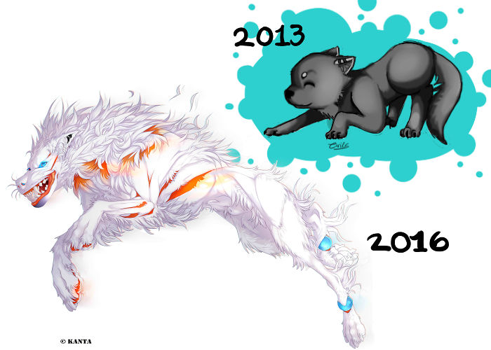 13 Years Vs. 16 (character In The Newest Piece Belongs To Grypwolf, Art By Me)