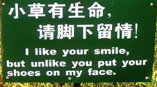 Funny Chinese Translation Fails