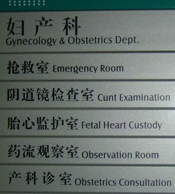 Funny Chinese Translation Fails