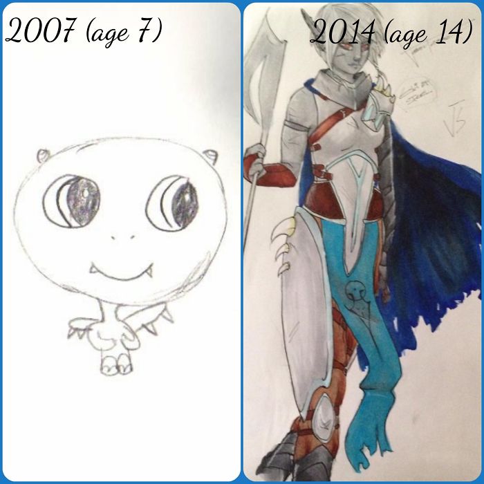 My Daughter's Progress Over 7 Years