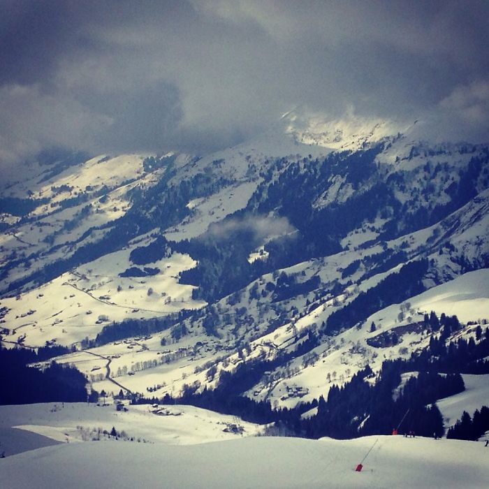The Contamines Ski Resort After A Snow Storm