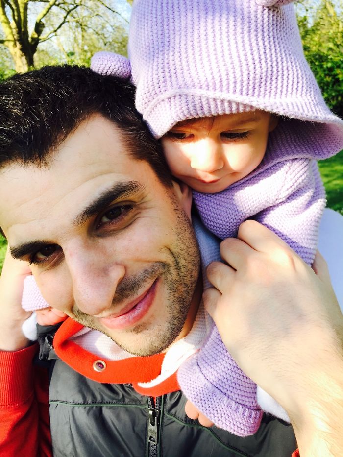 She Just Loves To Be On Top Of His Shoulders ????????