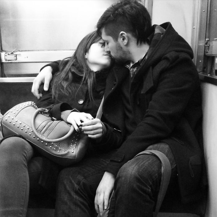 Lovers In The Subway, Buenos Aires, Argentina.