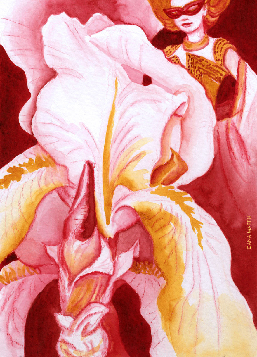 I Painted A Series Of Mini Flower Portraits In Watercolors I Painted A Series Of Mini Flower Portraits In Watercolors