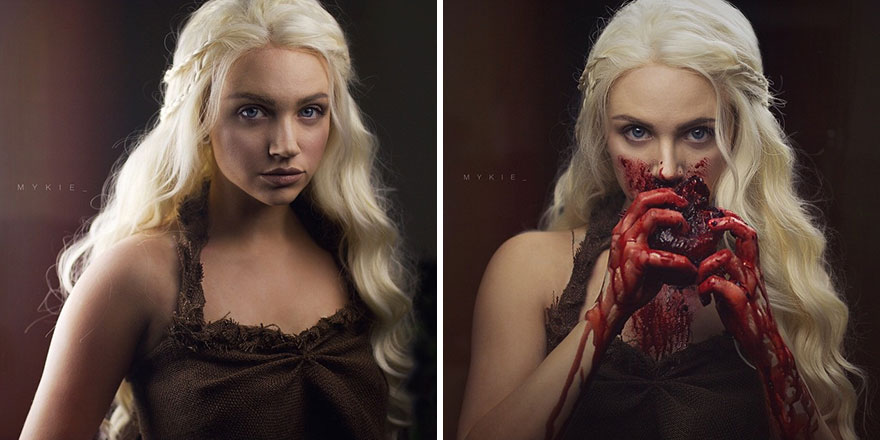 Daenerys Before And After Becoming The Dothraki Queen