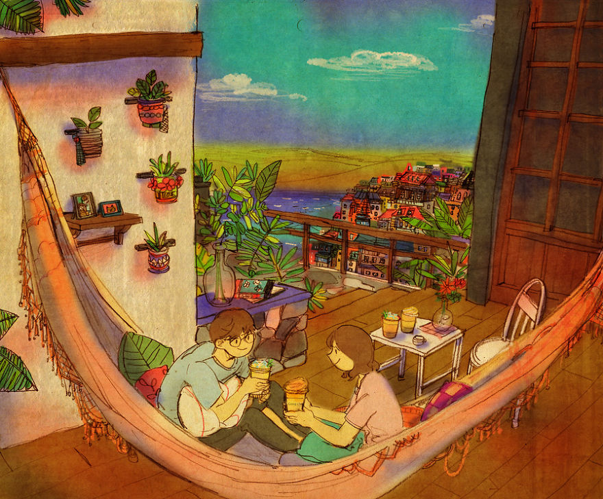 Relaxing In A Hammock For Two