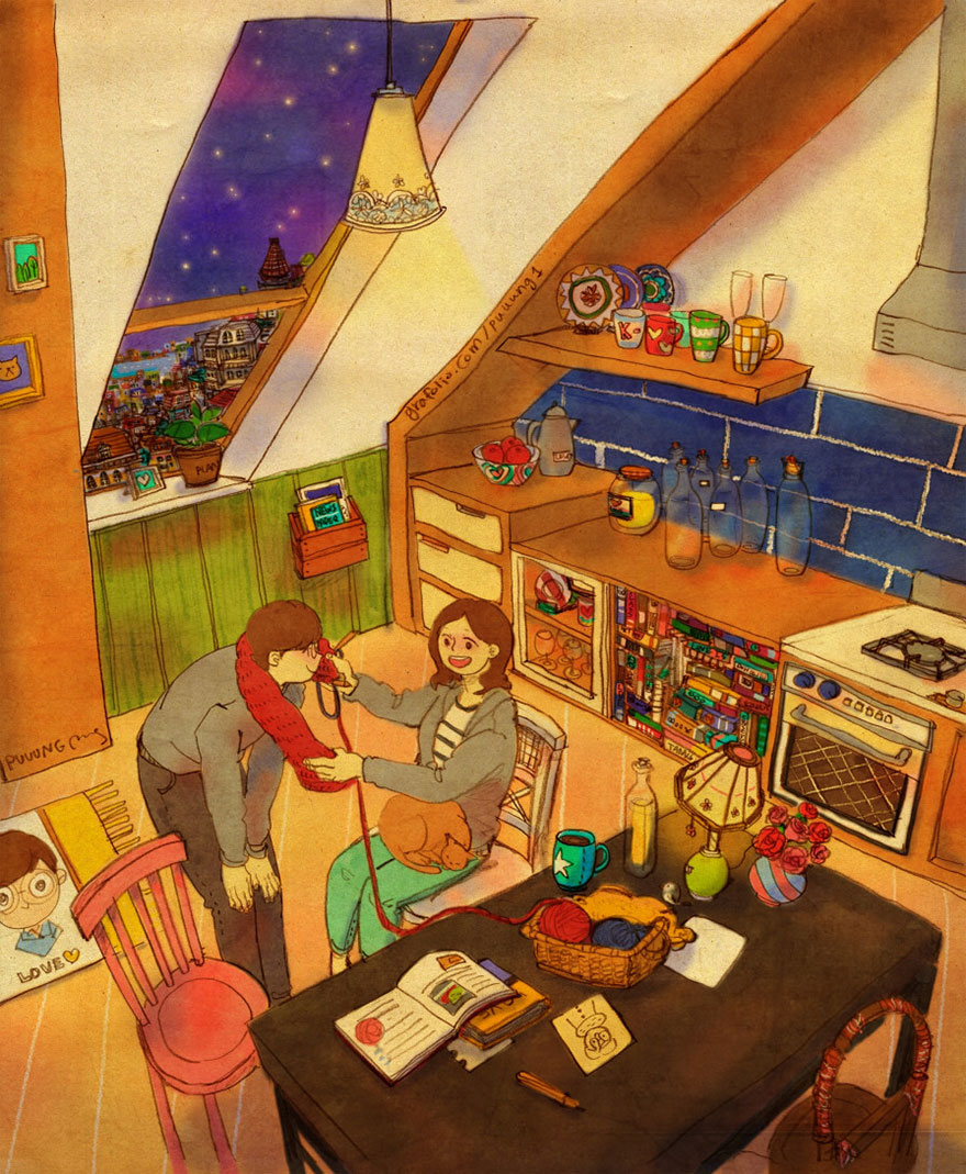 Knitting Him A Scarf So He Wouldn't Get Cold